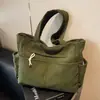 Bolsa de Veludo Cotelê para Mulheres 2024 Nova Grande Capacidade Outono e Inverno Casual Ombro Sacola de Compras Simples Bolsa Tote para Trabalho para Mulheres