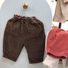 Inverno Novo Estilo Ocidental Roupas Infantis Calças Estilo Japonês e Coreano Veludo Cotelê Forrado com Lã Engrossado Quente Solto Moderno 3