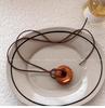 Collar Colgante de Croissant de Masa Madre de Pan Hecho a Mano para Mujer, Accesorio Personalizado Único Colgante de Pan de Masa Madre