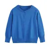 Cárdigan de Punto 2026 Primavera y Otoño para Niños Mayores, Chaqueta Cardigan Suéter de Color Sólido para Niños y Niñas, Uniforme Escolar, Estilo Primavera y Otoño