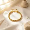 Pulseiras trançadas tecidas vintage europeias e americanas, diversos acessórios, pulseiras douradas da moda, pulseiras de corrente de osso, pulseiras de joias para atacado