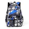 Mochila al por mayor, mochila de moda con grafiti de gran capacidad, mochila para estudiantes de secundaria, mochila de moda para estudiantes.