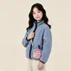 TUTU Elefantito Ropa Infantil Abrigo para Niñas 2026 Otoño/Invierno Nuevo Estilo para Niños Pequeños y Mayores Top Cálido con Bloques de Color de Lana de Cordero