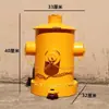 Estilo industrial de hierro retro personalidad creativa hidrante de incendios grande con tapa pie cubo de basura de metal sala de estar exterior barril
