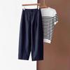 Pantalones Amarillos Cortos para Mujer, Estilo Delgado de Verano, Nuevo Modelo 2026, Pantalones Harem de Algodón y Lino, Hielo de Seda