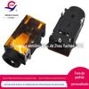 Suporte para fone de ouvido de áudio PJ322 3.5 soquete para fone de ouvido estéreo pino reto plug-in base prateada