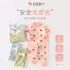 Conjunto de Roupa Íntima para Bebê Primavera e Outono Macacão Longo para Bebê Algodão Puro Meninos e Meninas Pijama de Manga Longa Conjunto de Duas Peças Roupa de Casa