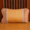 Almohada Refrescante de Verano Cuidado de la Salud para Adultos Columna Cervical Estudiante Núcleo de Té de Bambú Individual Esterilla de Mahjong de Verano Funda de Almohada