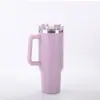 Copo de Carro Térmico de Aço Inoxidável 304 de Camada Dupla, 40oz, Primeira Geração, com Alça Portátil e Tampa com Canudo para Montagem no Carro