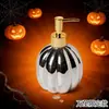 Frasco de Cerâmica para Álcool em Gel de Abóbora de Halloween Galvanizado Criativo Sub-Frasco Hotel Shampoo Gel de Banho Frasco com Bomba
