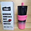 Taza térmica de alta calidad y estéticamente agradable, linda taza de café de acero inoxidable 316, adecuada para mujeres, con pajilla para usar en el coche y gran capacidad para contener hielo y agua.