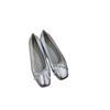 Sapatos femininos de salto baixo, novos modelos da moda francesa, sapatos prateados de camada única, sapatos com laço de boca rasa, para primavera e verão