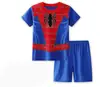 Estilo Novo 2025 2-7 Anos Meninos Pequenos e Médios Algodão Desenho Animado Animal Aranha Manga Curta Roupa Infantil Roupas de Casa Pijama