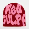 Pulôver Chapéu Chapéu de Tricô Gorro Venda Quente Transfronteiriça Exportação Tendência Europeia e Americana Chapéu para Frio Jacquard com Letra