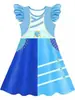 Nuevo Vestido de Fantasía de Princesa Amazona para Niña Vestido de Princesa con Manga Fruncida Ropa vestido Vestido de Princesa para Niños