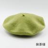 Boina de lana artística japonesa de otoño e invierno, gorro de pintor coreano de colores caramelo que combina con todo, gorro de estilo británico retro.