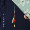 Série Corrente Nacional Vermelho Cinábrio Buda Maitreya Corrente de Celular Enfeites Pendentes Retrô Festivo Ano Novo Vermelho Resistente a Quedas Dourado Púrpura Cordão de Areia