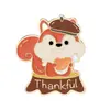 Decoración Festiva de Acción de Gracias Dibujo Animado Creativo Calabaza Ardilla Pavo Serie Versátil de Bendiciones Emblema Calabaza Acción de Gracias