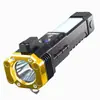 Martelo de Segurança para Carro, Luz Forte, Lanterna Ultra Brilhante, Longa Duração da Bateria, Quebra-Vidros Multifuncional, Magnético Forte, Lanterna de Emergência Portátil