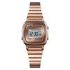 Reloj Electrónico Cuadrado Transfronterizo Correa de Acero Acero Inoxidable Reloj de Cuarzo Esfera Digital Luminoso Reloj de Mujer Simple Personalización