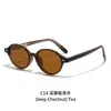 Nuevas Gafas de Sol Redondas Vintage con Protección UV Serie de Patillas Planas Gafas de Sol de Patilla de Propionato Tr