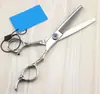 Tesoura de Cabeleireiro 6.0 polegadas Padrão Flor de Ameixa Safira, Tesoura de Corte de Cabelo, Tesoura Reta, Tesoura de Desbaste