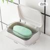 Caja de Jabón Creativa con Tapa abatible, Caja Transparente Simple de Plástico con Drenaje, Caja de Jabón para el Hogar y el Dormitorio, Caja de Jabón para el Baño y el Balcón