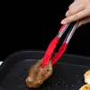 Pinza de silicona de 7 pulgadas resistente a altas temperaturas pinza para barbacoa pinza para bistec de acero inoxidable para el hogar pinza para alimentos anti-quemaduras de cocina para bistec frito