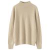 Suéter de Cachemira para Mujer 100% Cachemira Pura Nueva Moda Suelto Cuello Medio Alto Jersey Tejido Cálido