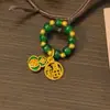Tetera Pequeña Estilo Chino Nuevo Set de Té Creativo Accesorios Colgantes Elásticos Tapa de Tetera Tazón Decoración de Juego de Té Tejido a Mano