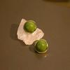 Nuevos Pendientes Blancos Verde Leche Estilo Francés 2023 Vintage Únicos Estilo Anna Pendientes Elegantes Elegantes para Mujer