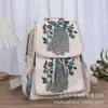 Mochila casual de doble uso tejida y bordada con jacquard de hilo de oro de estilo étnico, perfecta para viajar en Yunnan