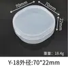 Caja de Almacenamiento Redonda de Plástico para Belleza Más Vendida Caja de Plástico Pp Transparente para Guardar Esponjas de Cushion Cpb Caja Redonda Caja con Tapa Abatible