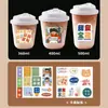 Copo Descartável para Café Calibre 90 Copo para Chá com Leite Formato U Copo para Bebidas Geladas de PET Alta Transparência com Tampa Copo para Embalagem para Levar