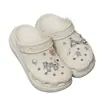 Acessórios para Sapatos de Caverna Menina Laço Rosa Fivela Tridimensional Fivela de Sapato Cabedal Sapatos de Caverna Decorativo Prata Amor