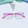 Óptica de venta rápida montura de gafas TR90 de montura pequeña al por mayor para hombres y mujeres estudiantes gafas para miopía de luz plana pequeño libro rojo gelatina