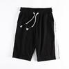 Shorts Esportivos Brancos Listrados de Verão Masculino Soltos Retos Finos Calças de Uniforme Escolar Moda Coreana Calças Casuais Calças de Corrida
