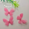 Centenas de Borboletas de Tule Estéreo de 5cm para DIY: Adorno de Cabeça, Grampo de Cabelo, Acessórios de Cabelo, Decoração de Roupas, Acessórios Decorativos de Borboleta em Estoque