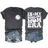 Era de mamá de bolos diversión de bolos cuello redondo casual para mujer capa base camiseta Amazon transfronteriza holgada manga corta