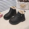 Botas de Nieve para Niños de 3-6-12 Años Invierno Nuevo Patrón de Diamante Más Terciopelo Cálido Botas de Algodón Niños y Niñas Botas Cortas Antideslizantes Suela Suave