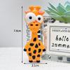Creative Cartoon bonito Big Eye Animal Keychain Pingente Eye-popping Girafa Zebra Animal Keychain Shoes Acessórios