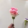 Hecho a Mano Terminado Tejido Lana Puntiagudo Rosa Crochet Flor Inmortal Decoración del Hogar Rosa de Crochet Ramo Artificial