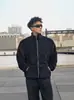 Chamarra de forro polar doble cara, engrosada para otoño e invierno, cálida, con cuello alto, cierre de cremallera, abrigo deportivo casual de moda para parejas, hombres y mujeres