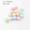 Bolsa de flor de acrílico caramelo dos colores chapado cuentas redondas pulsera de acrílico AB material para joyería DIY accesorios hechos a mano