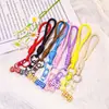 Lindo llavero de resina con lazo de colores, colgante para correa de teléfono, correa de muñeca DIY, accesorio anti-pérdida para bolso