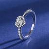 Anillo de Diamante Imitación Mosane Explosiones Transfronterizas Anillo de Mujer a Mozambique Joyería Anillo de Zirconia Anillo de Diamante Anillo de Boda Anillo de Pareja