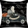 Nova Fronha Personalizada de Halloween Amazon Transfronteiriça para Casa Sala de Estar Capa de Almofada para Sofá Quarto Fronha de Travesseiro de Cabeceira