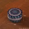 Estilo Étnico Hierro Pequeño Redondo Tarro Vela Aromaterapia Caja de Almacenamiento Estilo Exótico Adornos Decorativos Tarro Contenedor Pintado Impreso