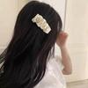 Grampo de Cabelo Popular Coreano Flor de Pérola Laço Bico de Pato Grampo de Cabelo ins Celebridade da Internet Elegante Grampo para Franja Grampo Lateral Acessórios de Cabelo para Mulheres