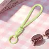 Nuevo llavero de cordón tejido de colores para teléfono, accesorios hechos a mano DIY, materiales de cordón de muñeca desmontable al por mayor